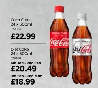 Bestway Diet Coke 24x500ml offer