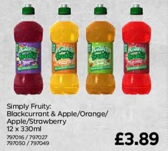 Bestway Simply Fruity: Blackcurrant & Apple/Orange/Apple/Strawberry offer