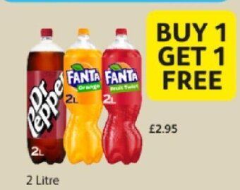 Londis Dr Pepper/Fanta Orange/Fanta Fruit Twist 2 Litre offer