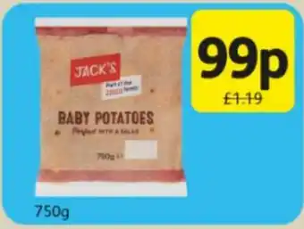 Londis Jack's Baby Potatoes 750g offer