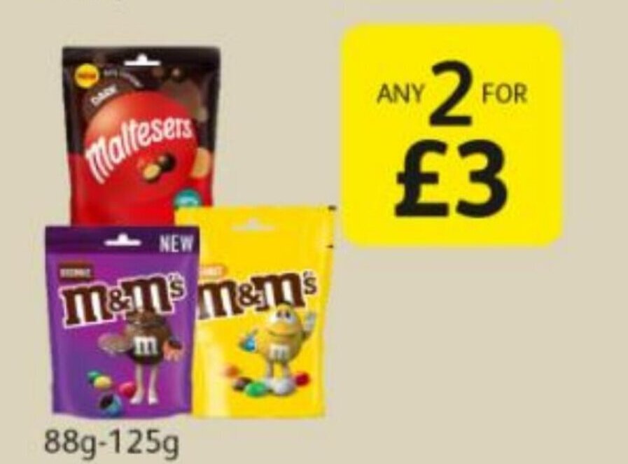 Maltesers/M&M's offer at Londis
