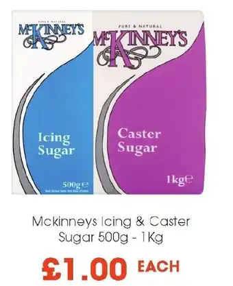 Centra Mckinneys Icing & Caster Sugar 500-1kg offer