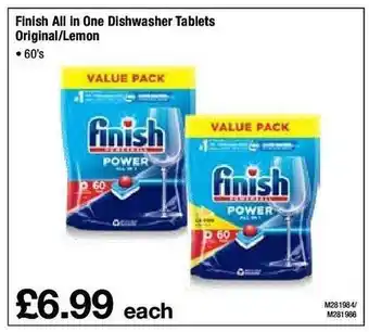 Makro Finish all in one dishwasher tablets original lemon offer