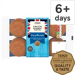 Tesco Tesco 6 mini melton mowbray pork pies 300g offer