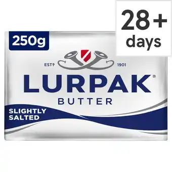 Tesco Lurpak slightly salted block butter 250g offer