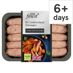 Tesco Tesco finest british cumberland pork sausages 667g offer