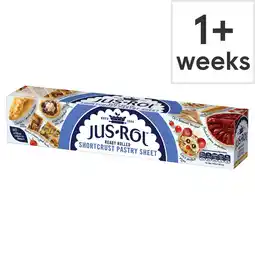 Tesco Jus-rol shortcrust pastry ready rolled sheet 320g offer