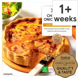 Tesco Tesco cheddar & onion quiche 400g offer