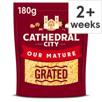 Tesco Cathedral city mature grated 180g offer