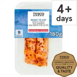 Tesco 2 sweet chilli hot smoked salmon fillets 180g offer