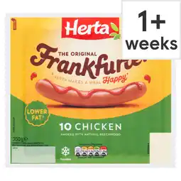 Tesco Herta chicken frankfurter hot dogs 10 pack 350g offer