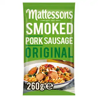 Tesco Mattessons smoked pork sausage original 260g offer
