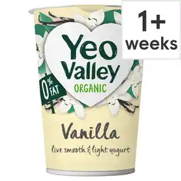 Tesco Yeo valley 0% fat vanilla yogurt 450g offer