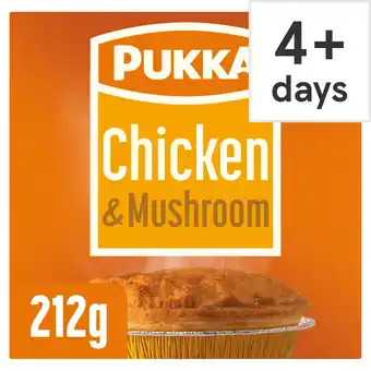 Tesco Pukka chicken & mushroom pie offer