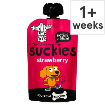 Tesco The collective suckies strawberry yogurt 90g offer