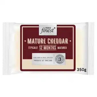 Tesco Tesco finest mature english cheddar 350g offer