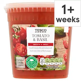 Tesco Tesco tomato & basil soup 600g offer