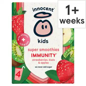 Tesco Innocent super smoothie strawberry burst 4x150ml offer