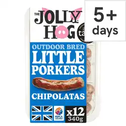 Tesco Jolly hog 12 british chipolatas gluten free 340g offer