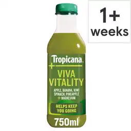 Tesco Tropicana plus viva vitality fruit drink 750ml offer