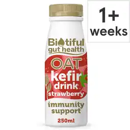 Tesco Biotiful plant based oat kefir strawberry 250ml offer