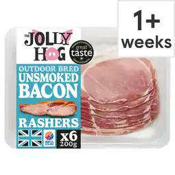 Tesco Jolly hog unsmoked bacon 200g offer