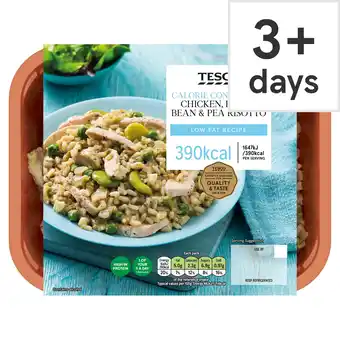 Tesco Tesco calorie controlled chicken , broad bean & pea risotto 380g offer