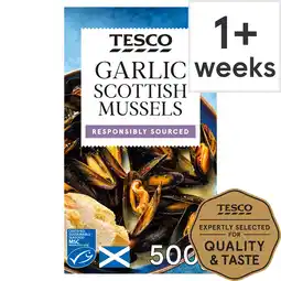 Tesco Tesco garlic scottish mussels 500g offer