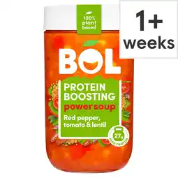 Tesco Bol roasted red pepper & tomato power soup 600g offer