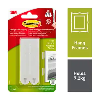 Tesco Command large picture hanging strips 4 sets offer
