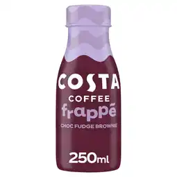 Tesco Costa coffee chocolate fudge brownie 250ml offer