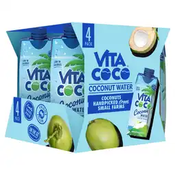 Tesco Vita coco 100% natural coconut water 4 x 330ml offer