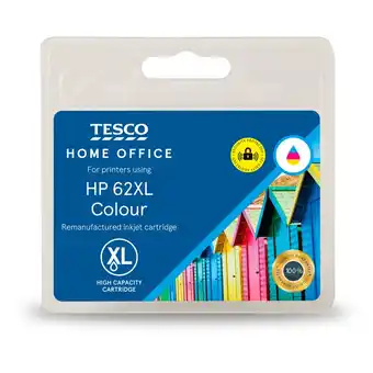 Tesco Tesco remanufactured hp 62 xl colour ink cartridge offer