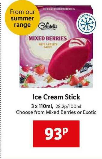 Lidl Gelatelli Ice Cream Stick offer