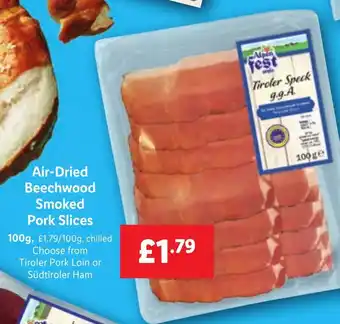 Lidl Air-Dried Beechwood Smoked Pork Slices 100g offer