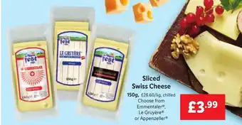 Lidl Sliced Swiss Cheese 150g offer