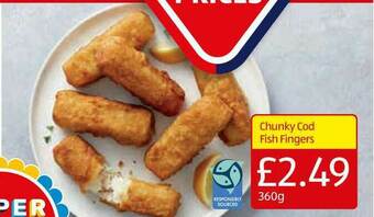 Aldi Chunky Cod Fish Fingers offer