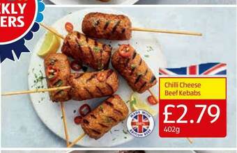 Aldi Chilli Cheese Beef Kebabs offer
