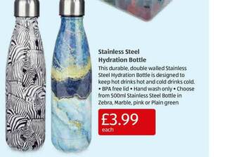 Aldi Stainless Steel Hdration Bottle offer