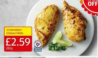 Aldi 2 Coronation Chicken Fillets offer
