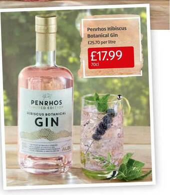 Aldi Penrhos Hibiscus Botanical Gin offer
