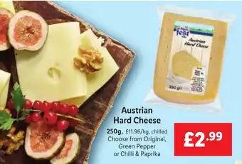 Lidl Austrian Hard Cheese 250g offer