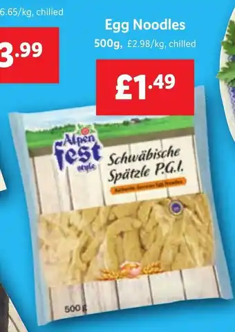 Lidl Egg Noodles 500g offer