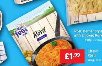 Lidl Classic Rosti 500g offer