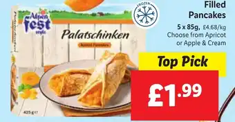 Lidl Filled Pancakes 5x85g offer