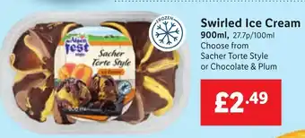 Lidl Swirled Ice Cream 900ml offer