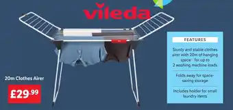 Lidl Vileda 20m Clothes Airer offer