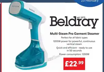 Lidl Beldray Multi Steam Pro Garment Steamer offer
