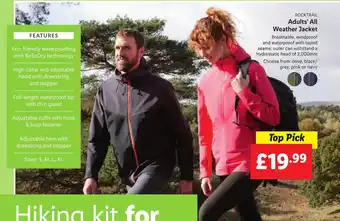 Lidl Rocktail Adult's All Weather Jacket offer