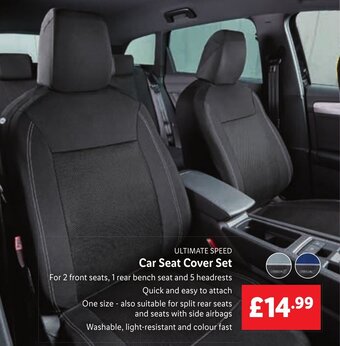 Lidl Ultimate Speed Car Seat Cover Set offer